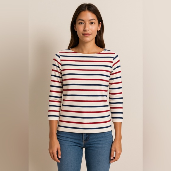 L.L. Bean Nautical Striped Knit Sweater Size XS - Picture 1 of 10